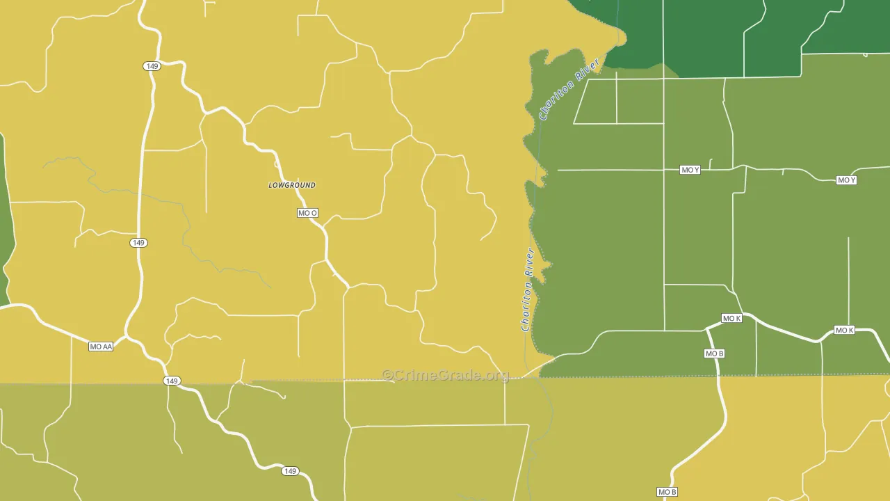 Lowground, MO Map of Vandalism Rates