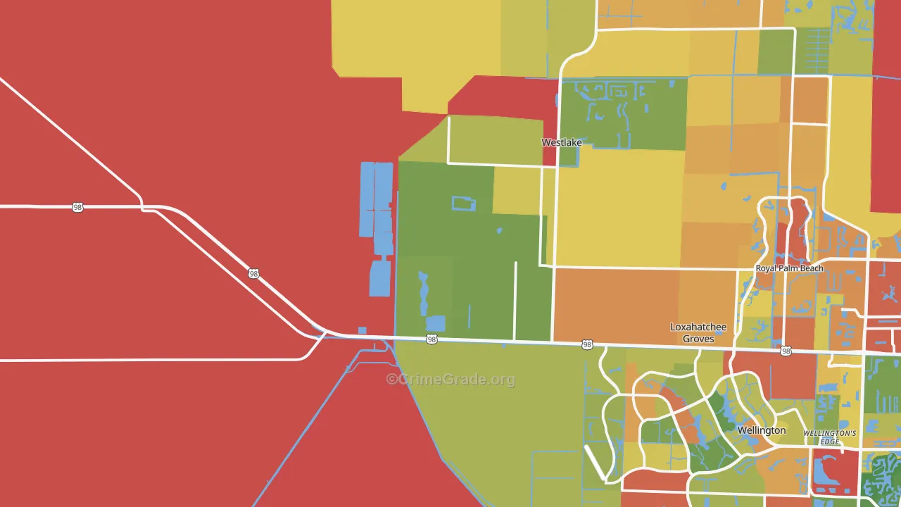Loxahatchee, FL Map of Vandalism Rates