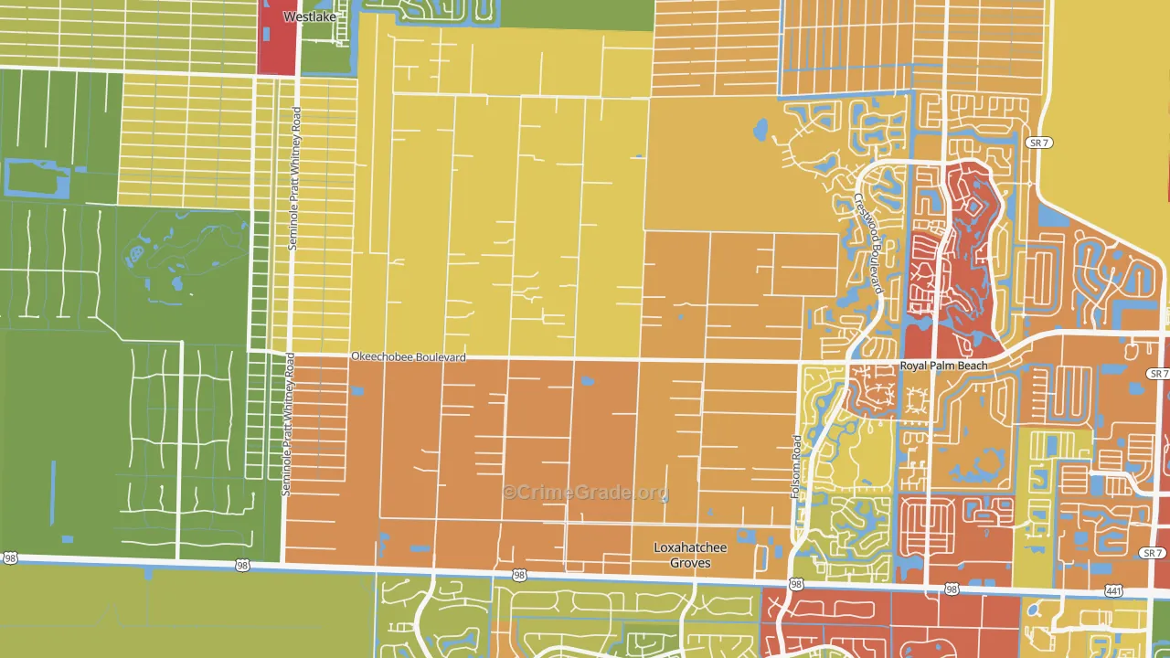 Loxahatchee Groves, FL Map of Vandalism Rates