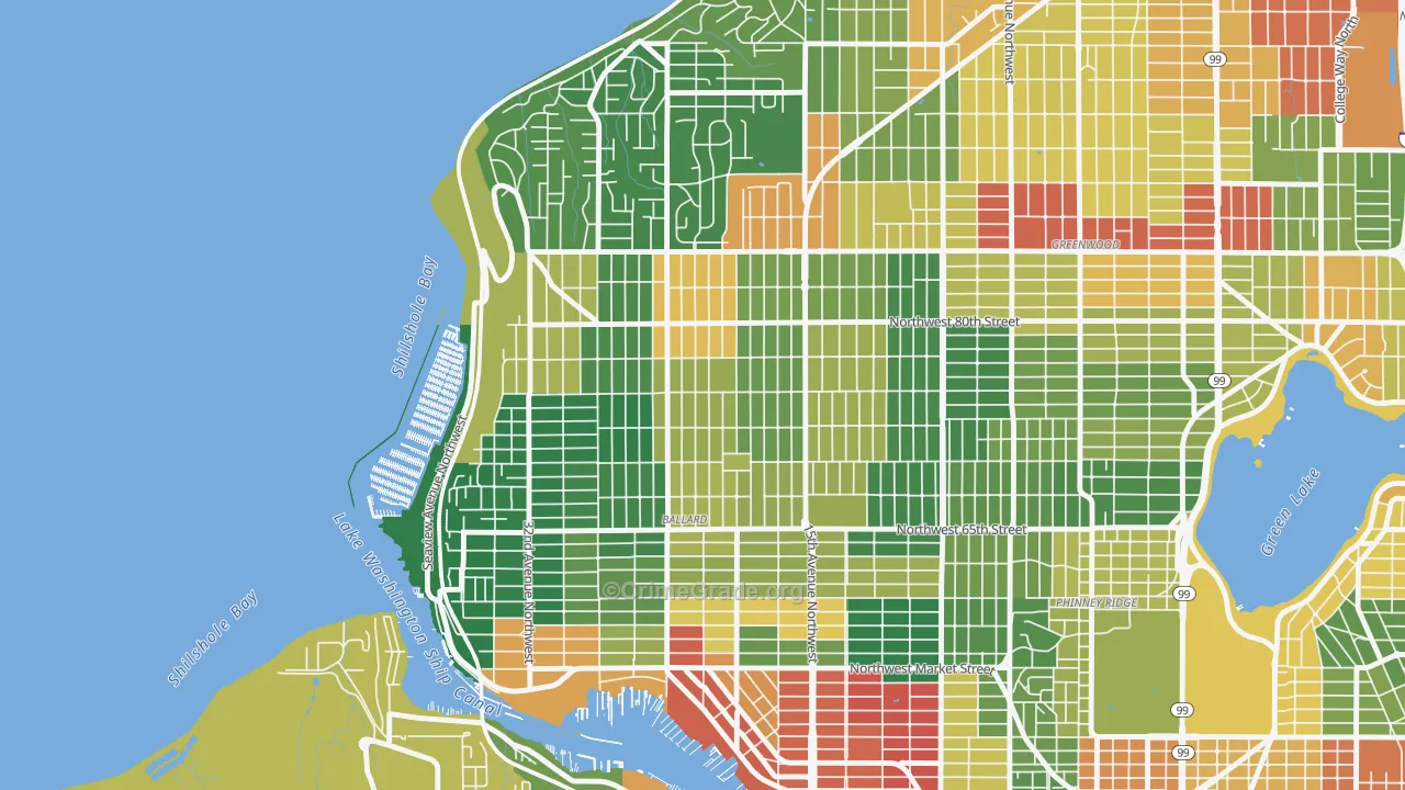 Loyal Heights, Seattle, WA Map of Vandalism Rates