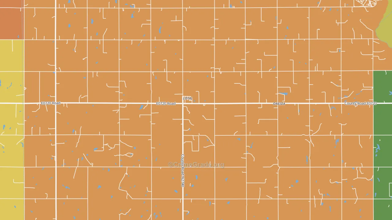 Loyal, OK Map of Vandalism Rates