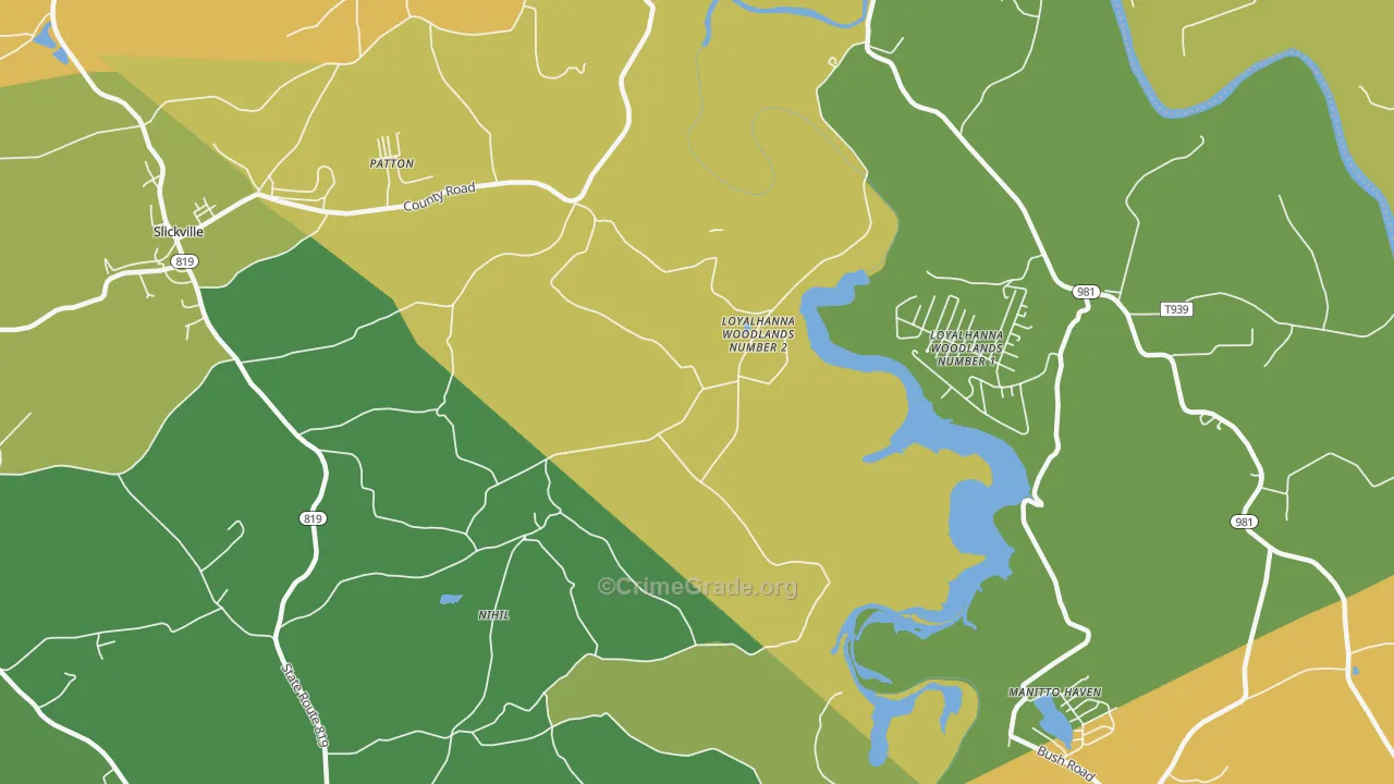 Loyalhanna Woodlands Number 2, PA Map of Vandalism Rates