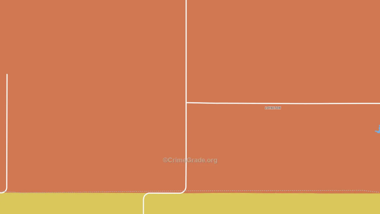 Loyalton, SD Map of Vandalism Rates
