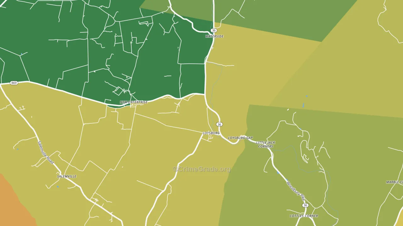 Loysburg, PA Map of Vandalism Rates