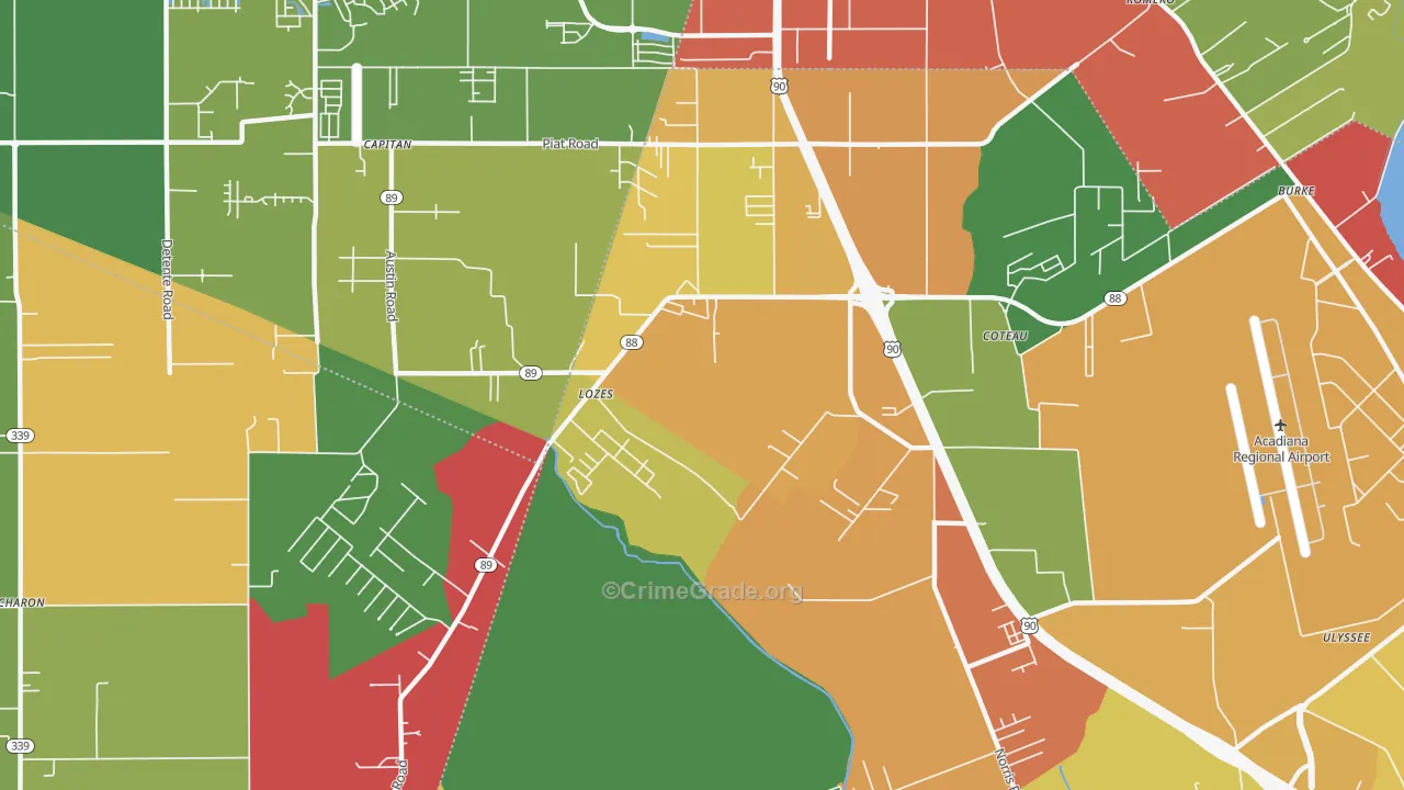 Lozes, LA Map of Vandalism Rates