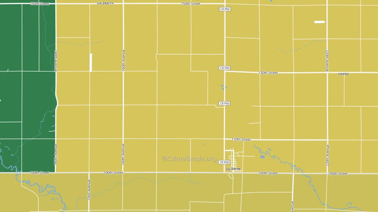 Lu Verne, IA Map of Vandalism Rates