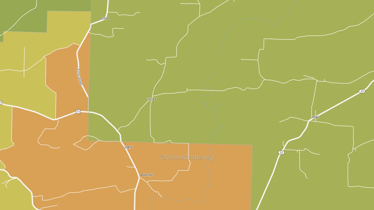 Lucas, AR Map of Vandalism Rates