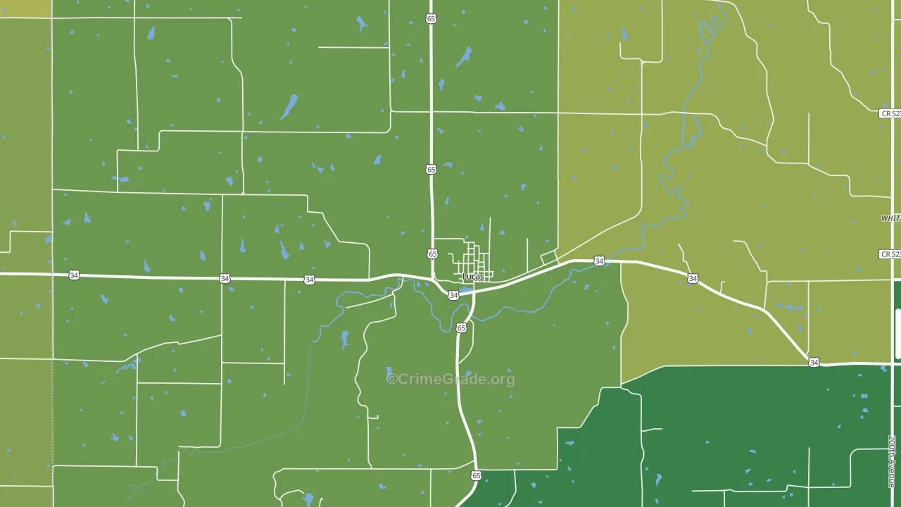 Lucas, IA Map of Vandalism Rates