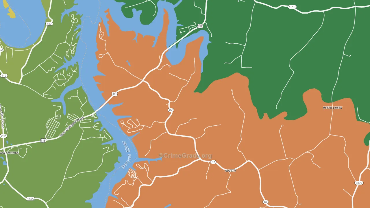 Lucas, KY Map of Vandalism Rates