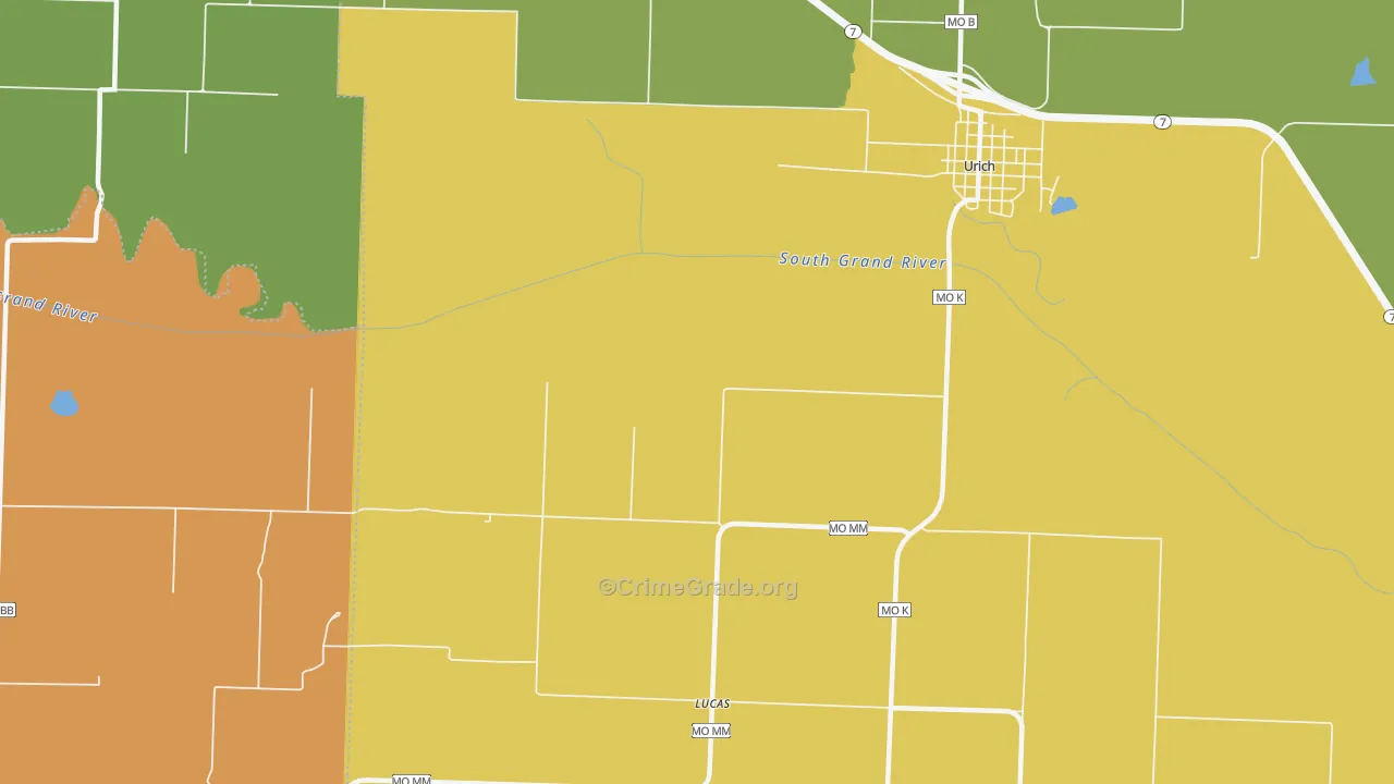 Lucas, MO Map of Vandalism Rates