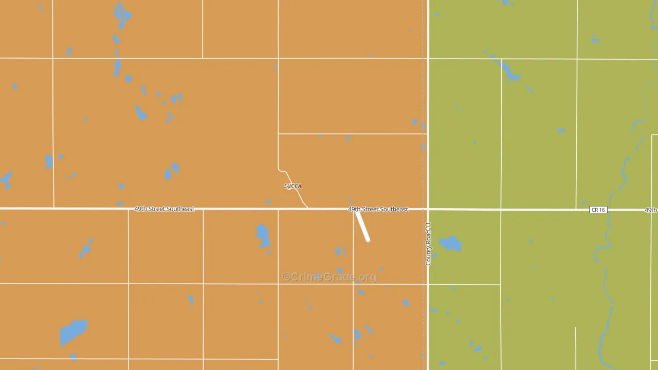 Lucca, ND Map of Vandalism Rates
