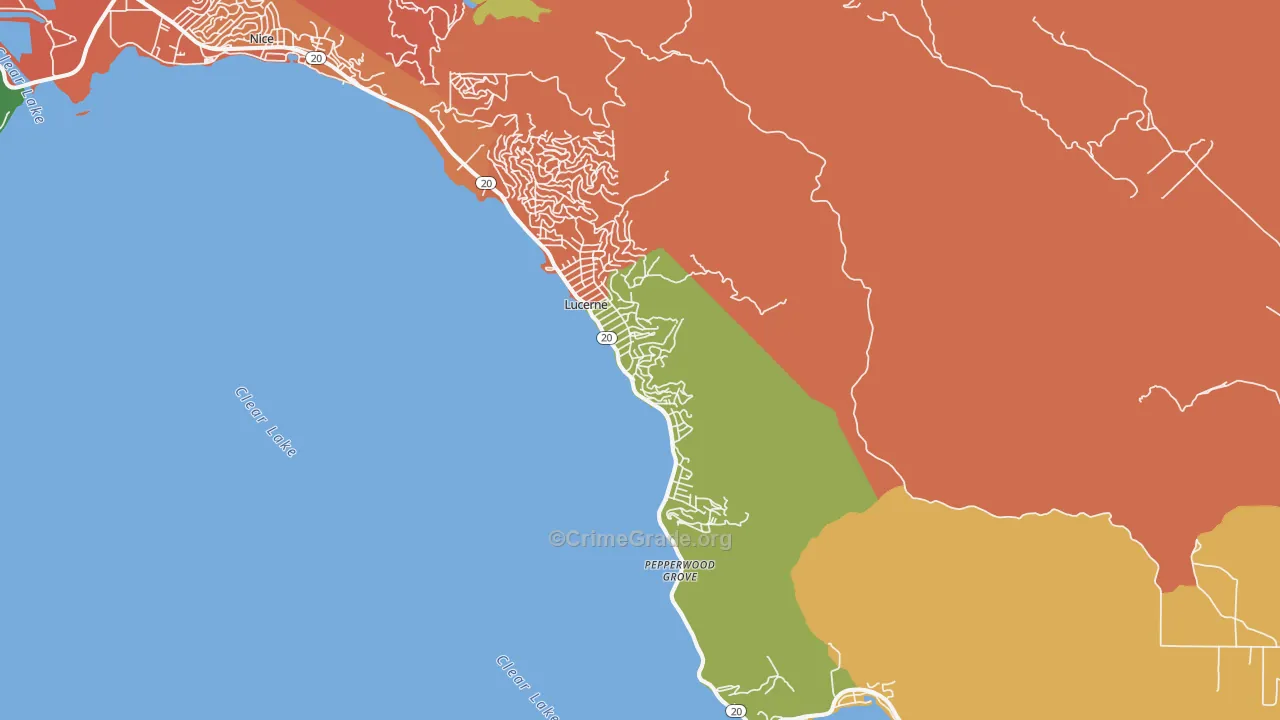 Lucerne, CA Map of Vandalism Rates