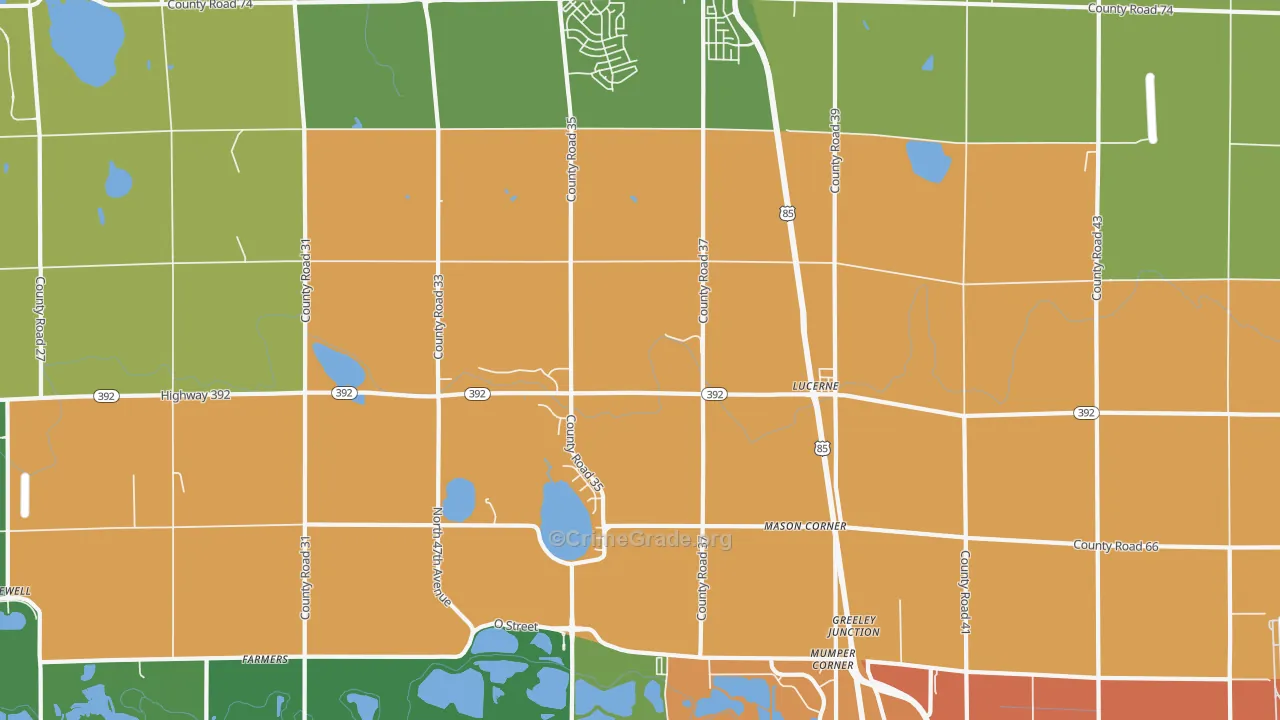 Lucerne, CO Map of Vandalism Rates