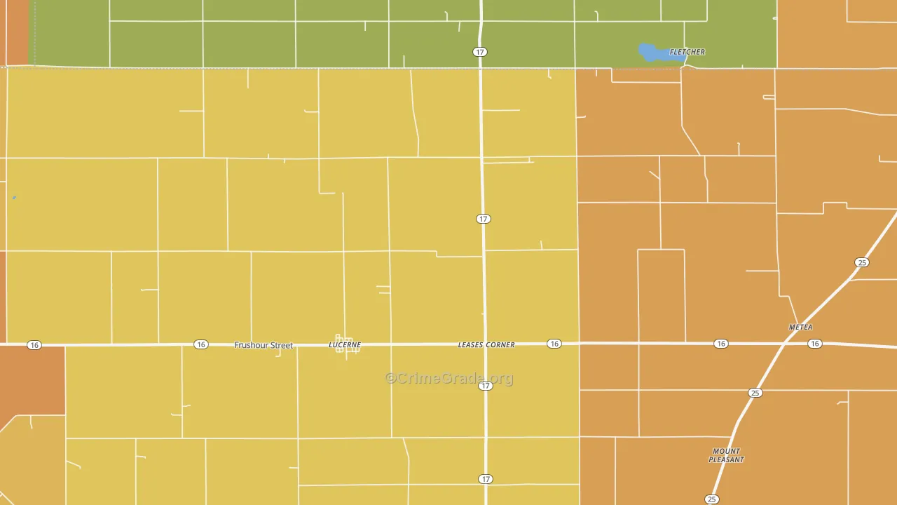 Lucerne, IN Map of Vandalism Rates