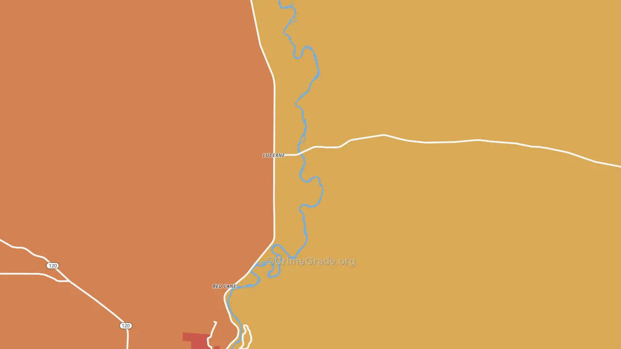 Lucerne, WY Map of Vandalism Rates