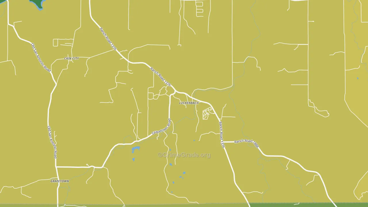 Luckenbach, TX Map of Vandalism Rates