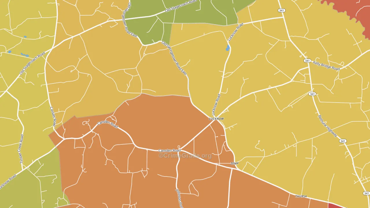 Lucknow, SC Map of Vandalism Rates