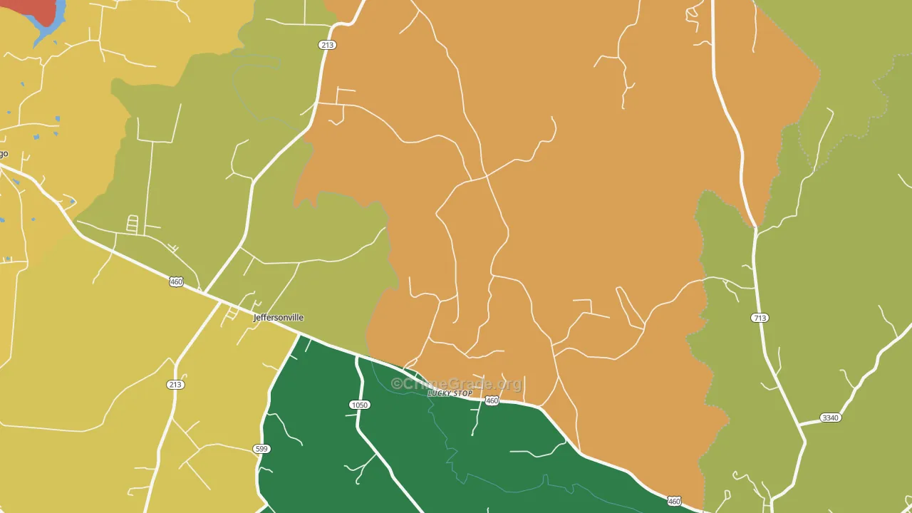 Lucky Stop, KY Map of Vandalism Rates