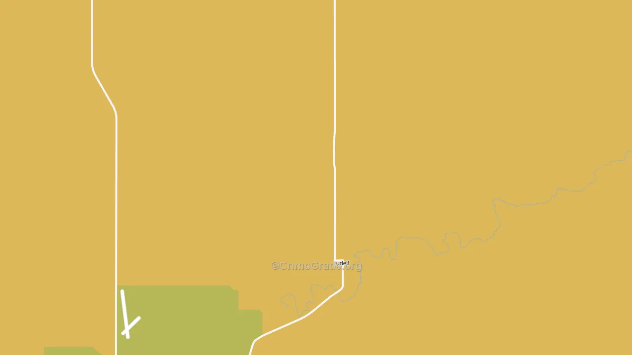 Ludell, KS Map of Vandalism Rates