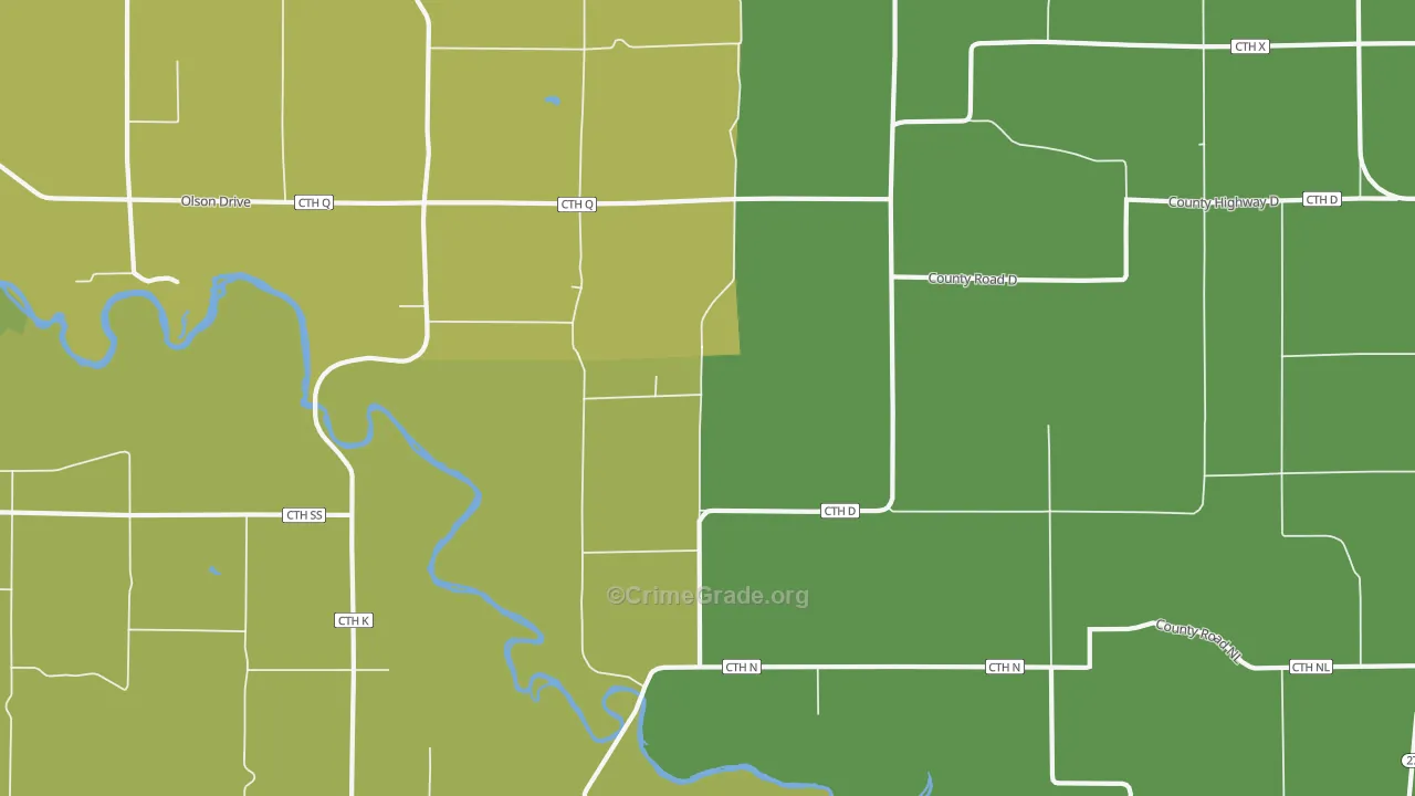 Ludington, WI Map of Vandalism Rates