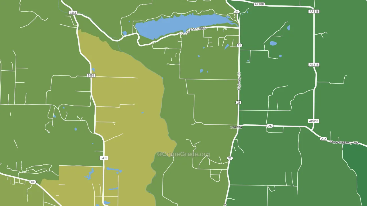 Ludwig, AR Map of Vandalism Rates