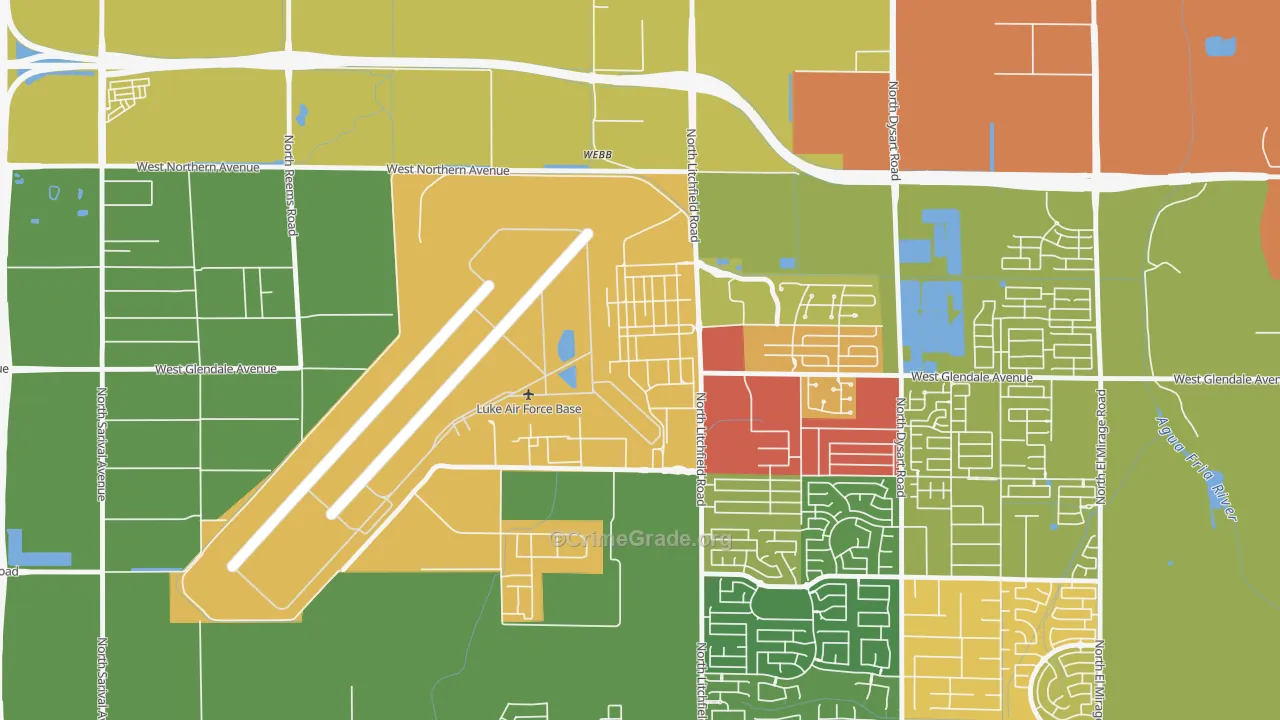 Luke Afb, AZ Map of Vandalism Rates