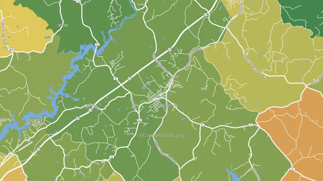 Lula, GA Map of Vandalism Rates