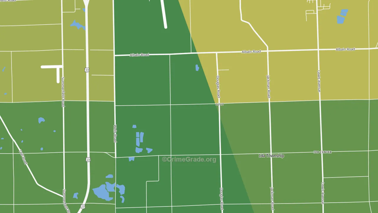 Lulu, MI Map of Vandalism Rates