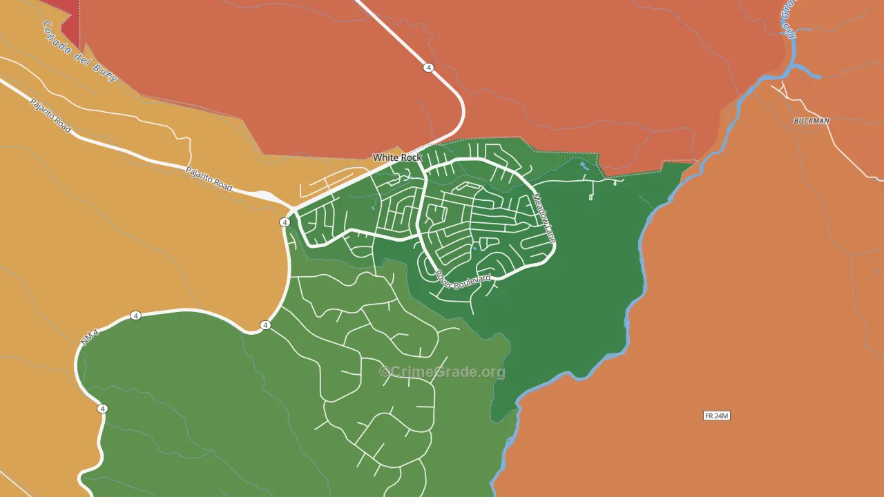 Lumberton, NM Map of Vandalism Rates