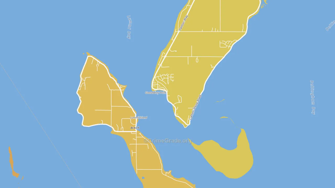 Lummi Island, WA Map of Vandalism Rates