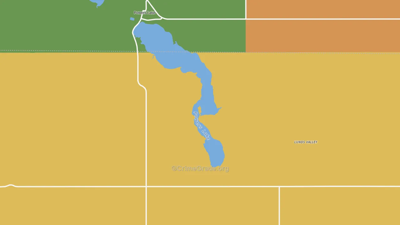 Lunds Valley, ND Map of Vandalism Rates