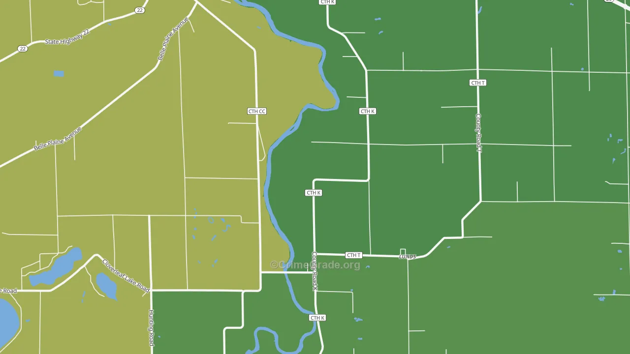 Lunds, WI Map of Vandalism Rates