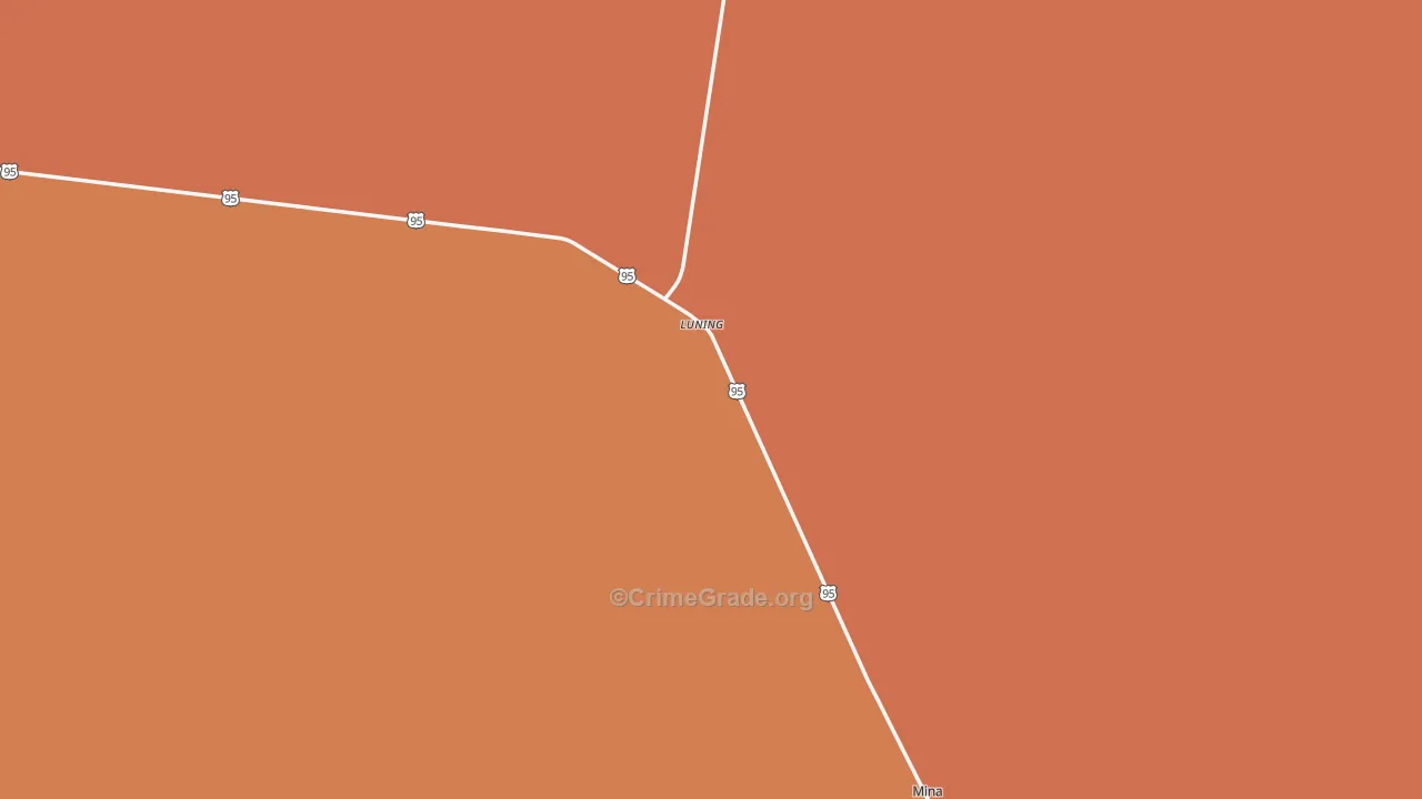 Luning, NV Map of Vandalism Rates