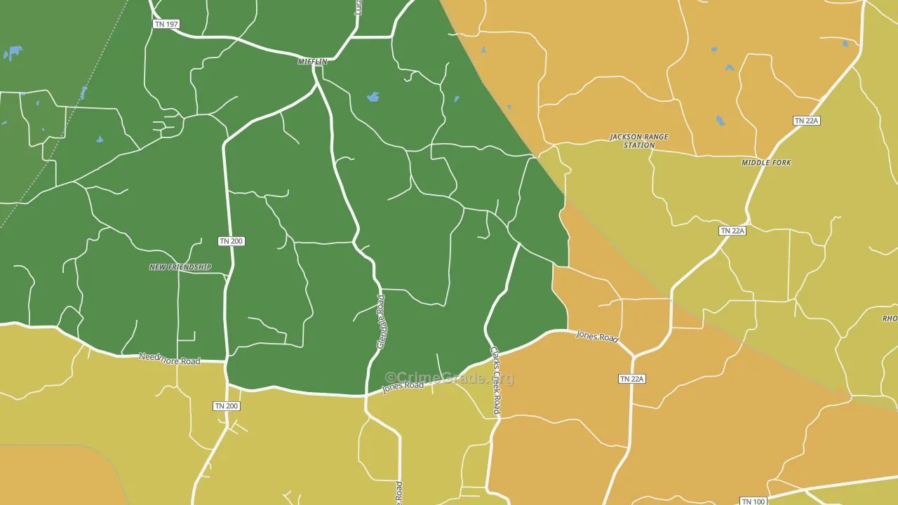 Luray, TN Map of Vandalism Rates