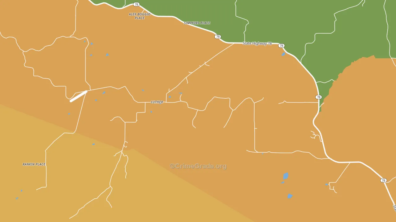 Luther, MT Map of Vandalism Rates