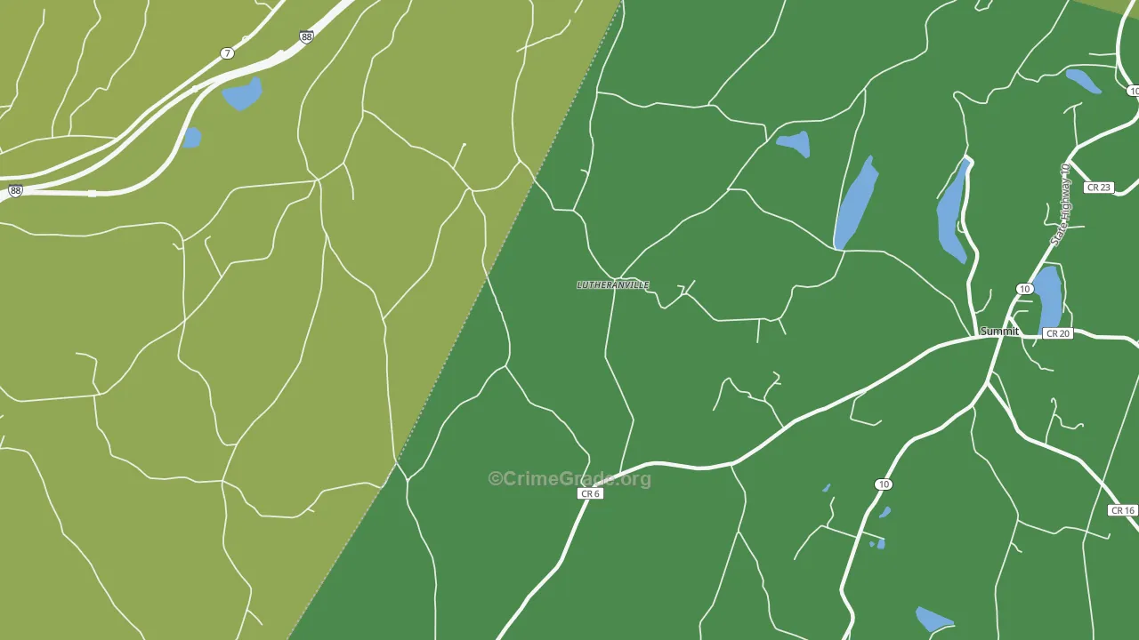 Lutheranville, NY Map of Vandalism Rates