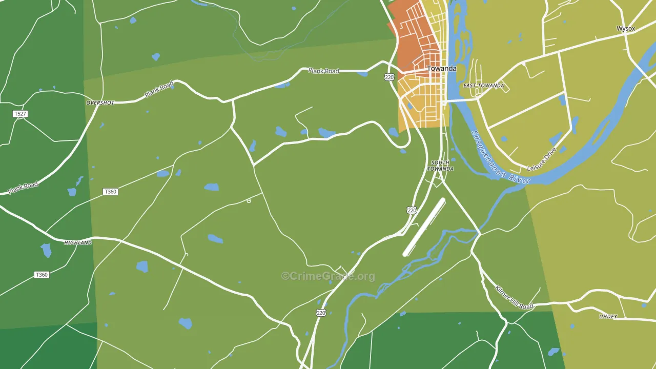 Luthers Mills, PA Map of Vandalism Rates