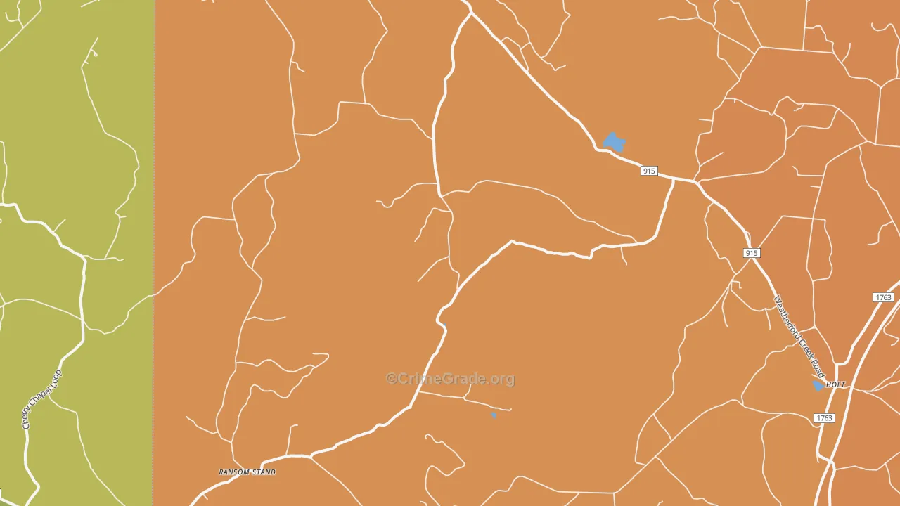 Lutts, TN Map of Vandalism Rates