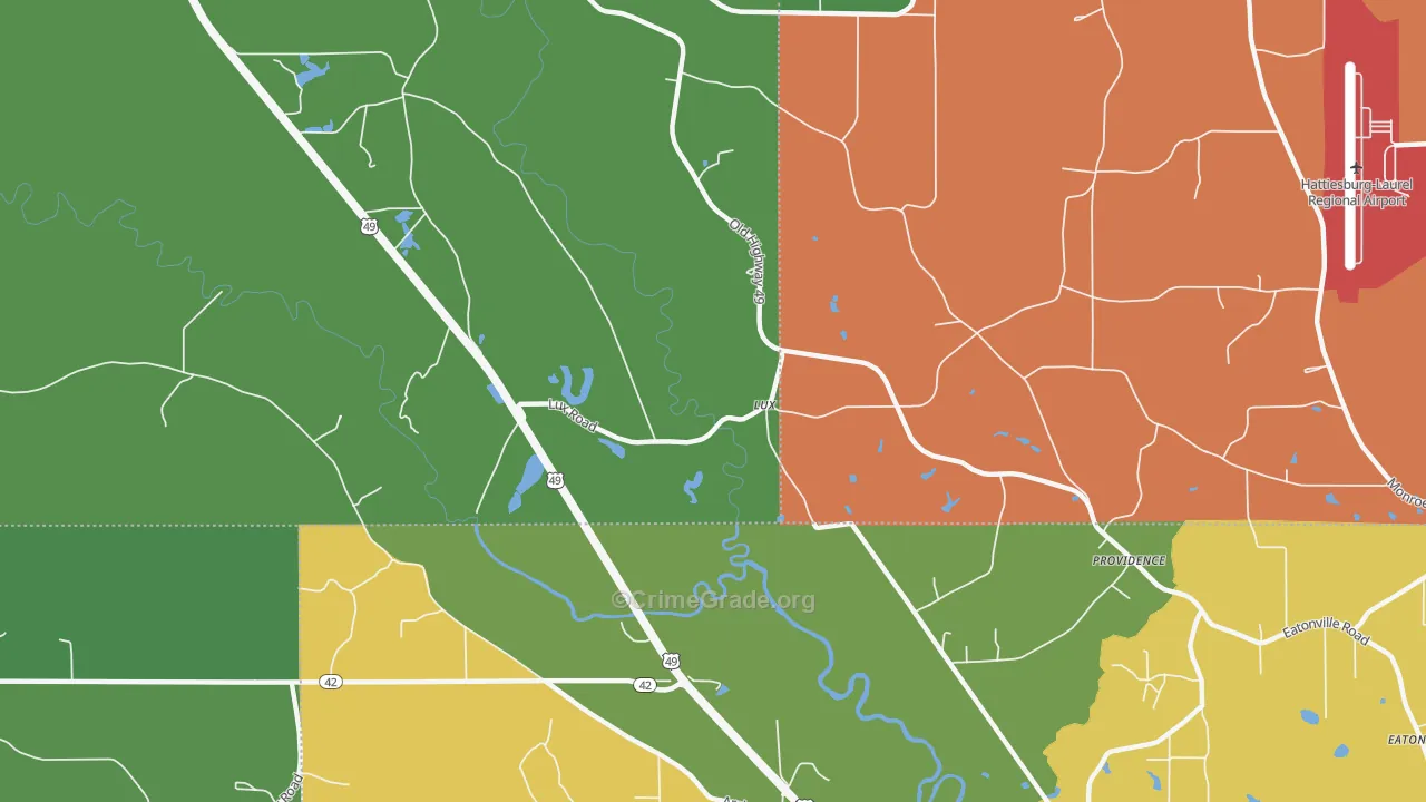 Lux, MS Map of Vandalism Rates