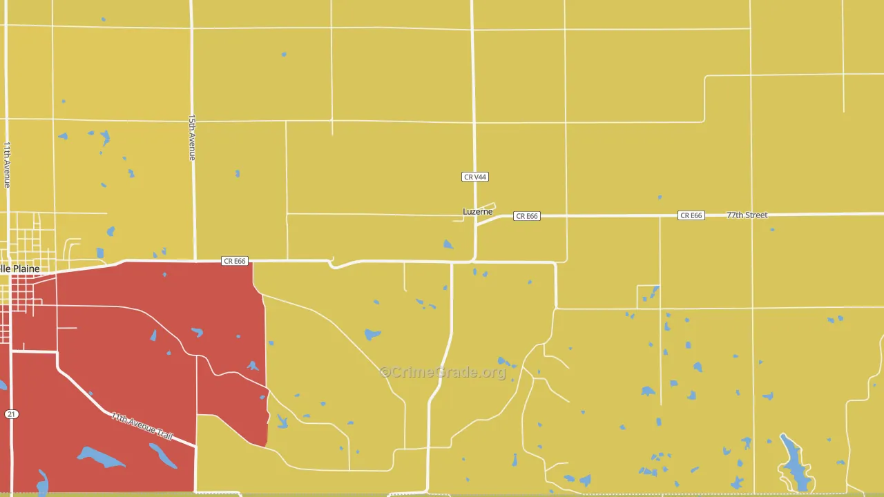 Luzerne, IA Map of Vandalism Rates