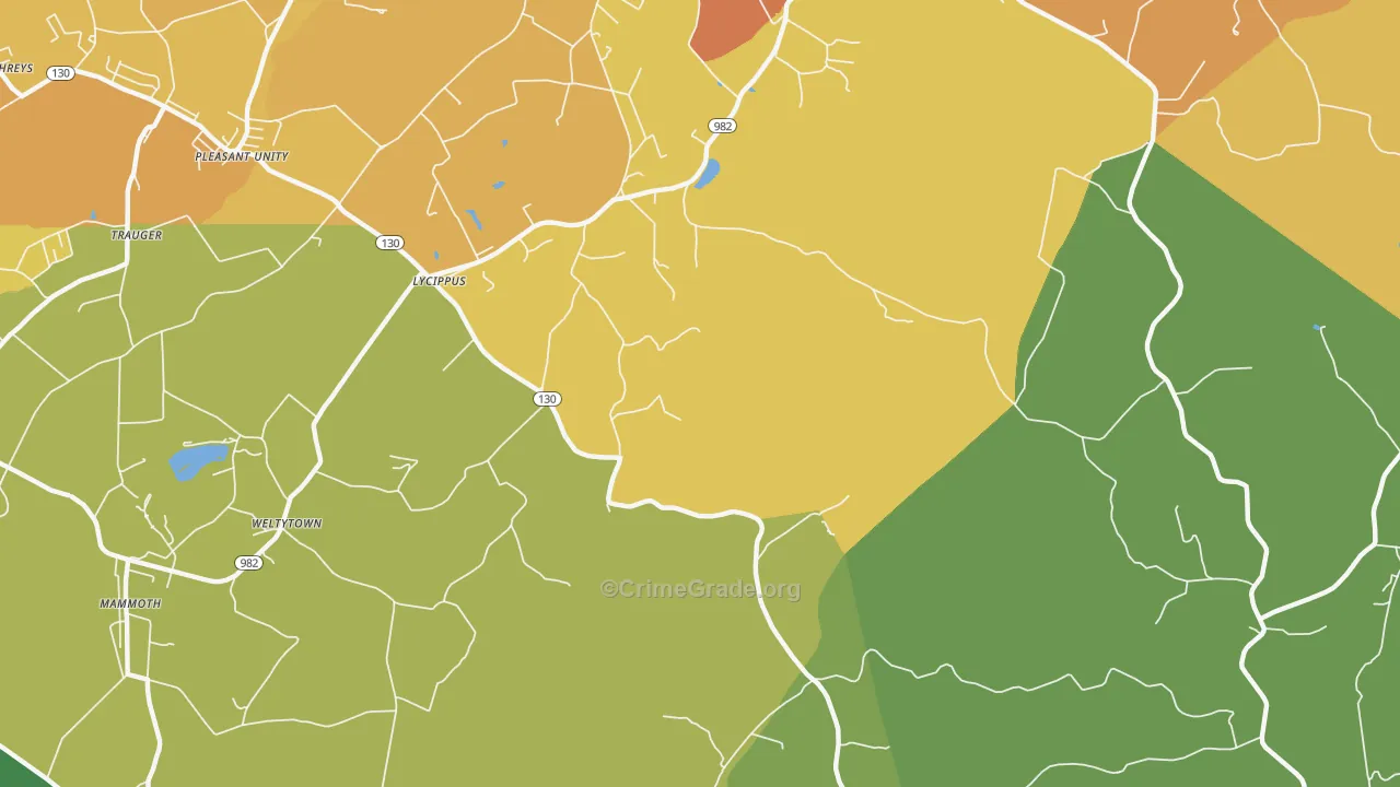 Lycippus, PA Map of Vandalism Rates