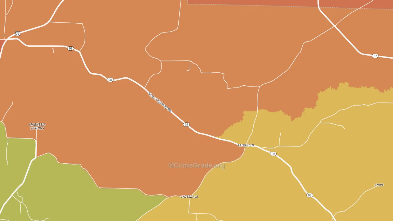 Lydesdale, AR Map of Vandalism Rates