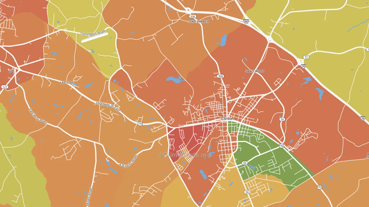 Lydia Mills, SC Map of Vandalism Rates
