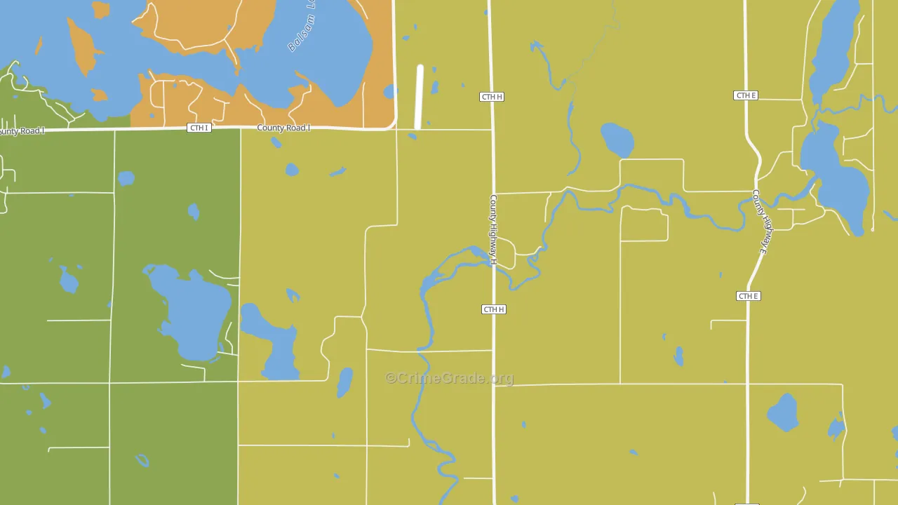 Lykens, WI Map of Vandalism Rates