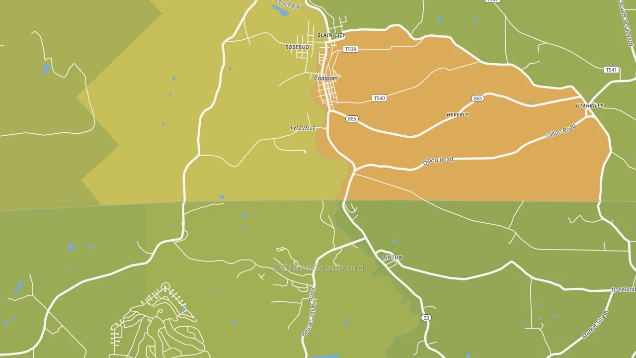 Lyleville, PA Map of Vandalism Rates