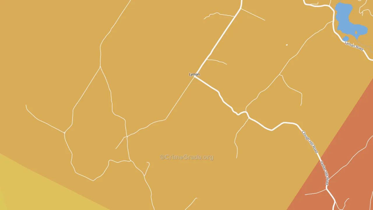 Lyman, NH Map of Vandalism Rates