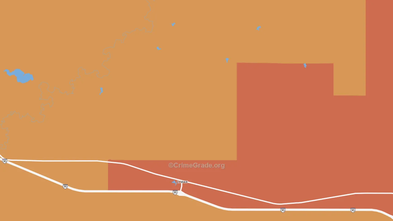 Lyman, SD Map of Vandalism Rates