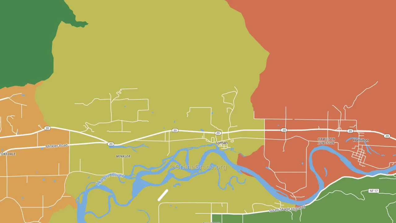 Lyman, WA Map of Vandalism Rates