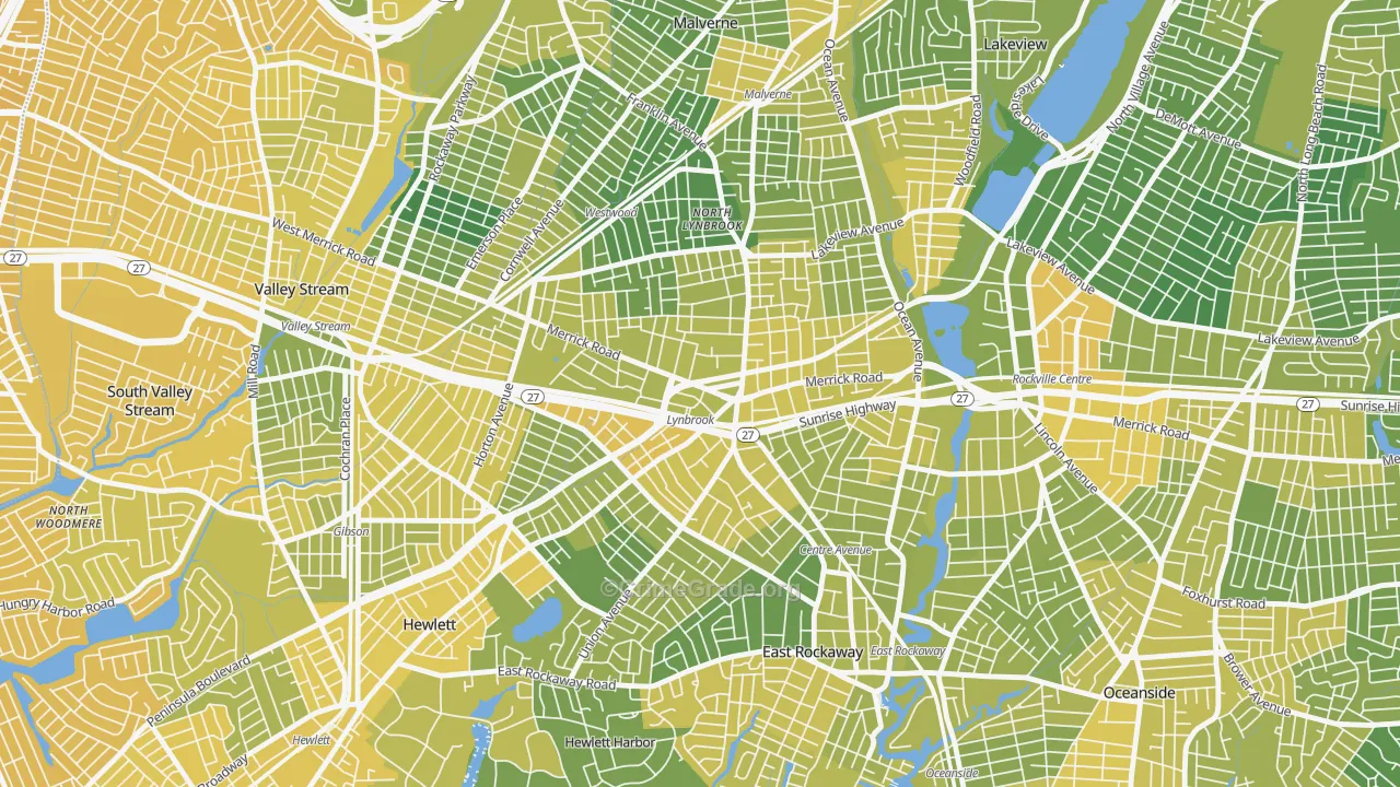 Lynbrook, NY Map of Vandalism Rates