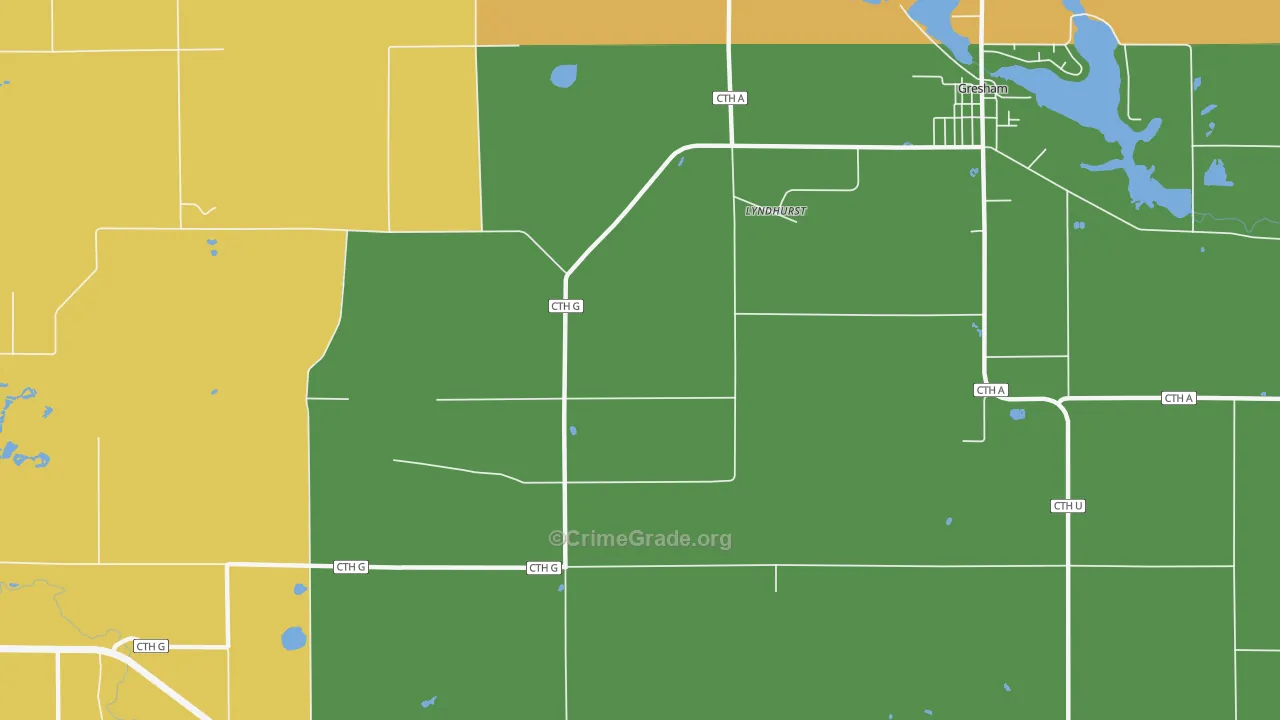 Lyndhurst, WI Map of Vandalism Rates